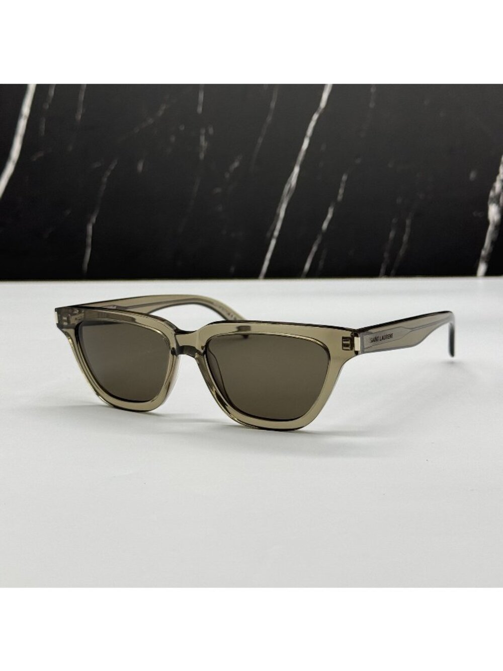 Saint Laurent SL462 SULPI 020 Brown Cat Eye Sunglasses